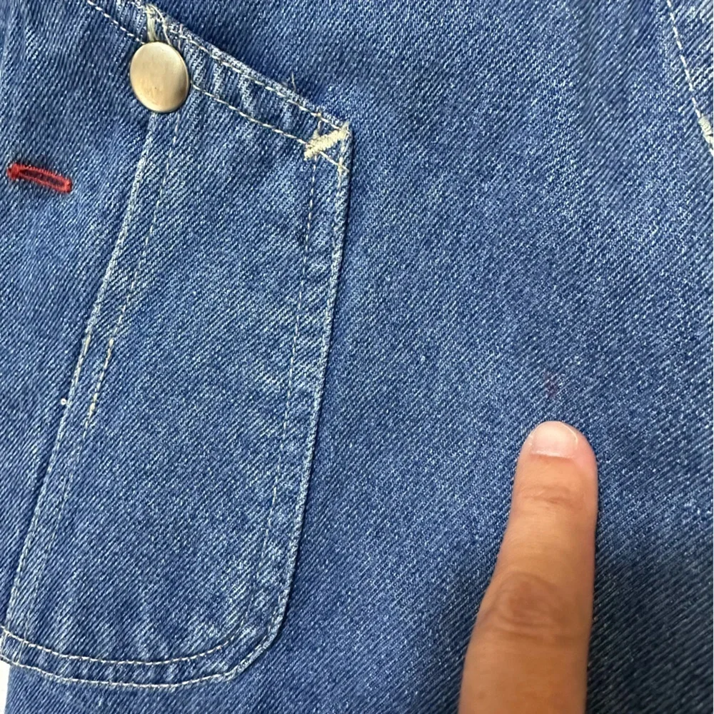 Vintage Discontinued Ragtop Blue Denim Overalls Size 24